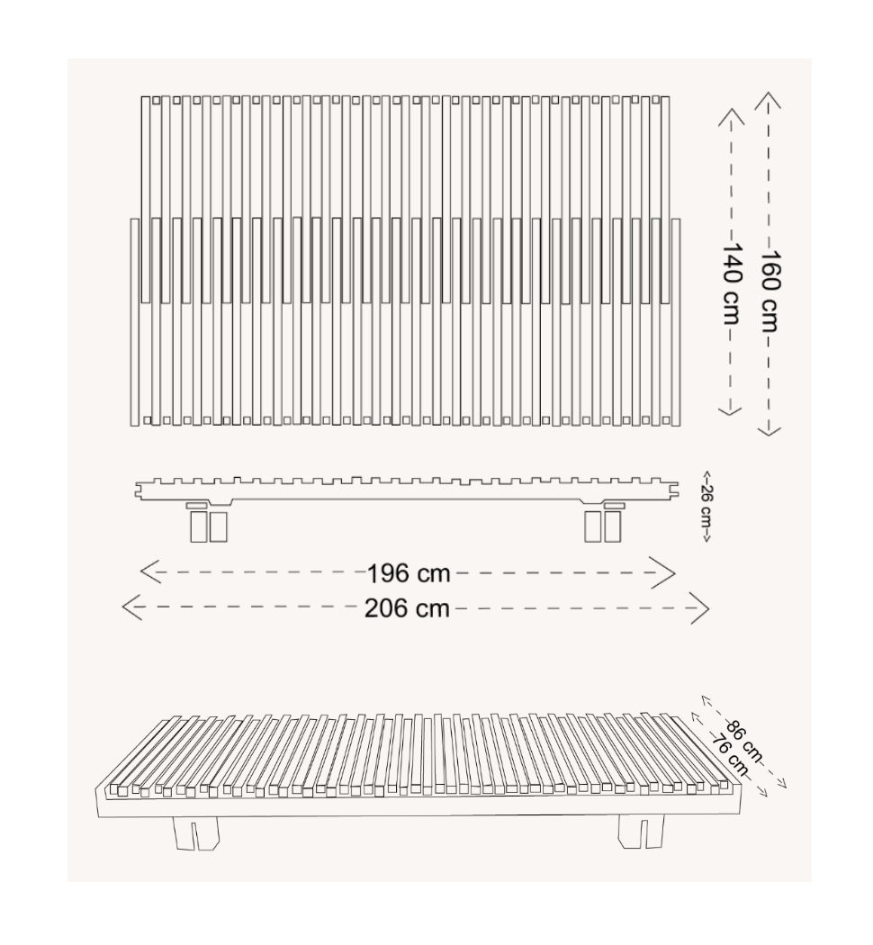 Day bed L07 de Pierre Chapo