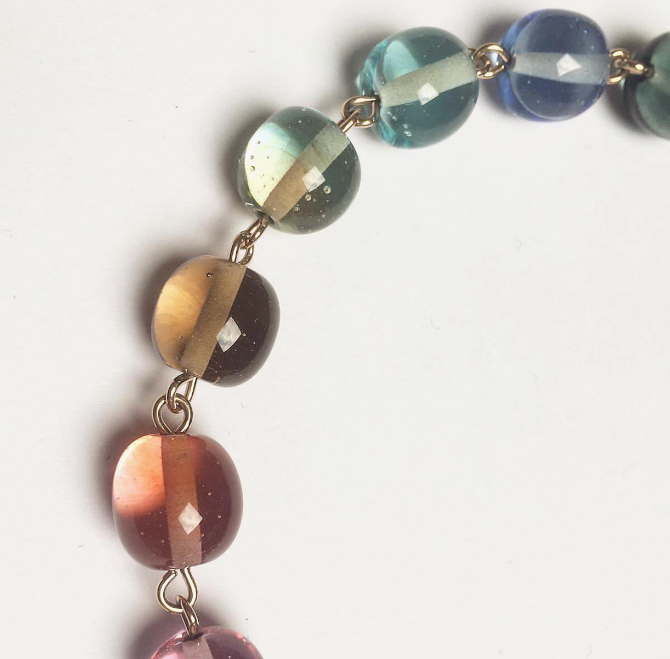 Collier perles de verre