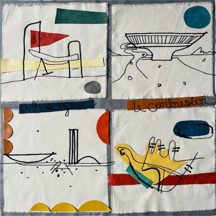 Collages Textiles en cuir
