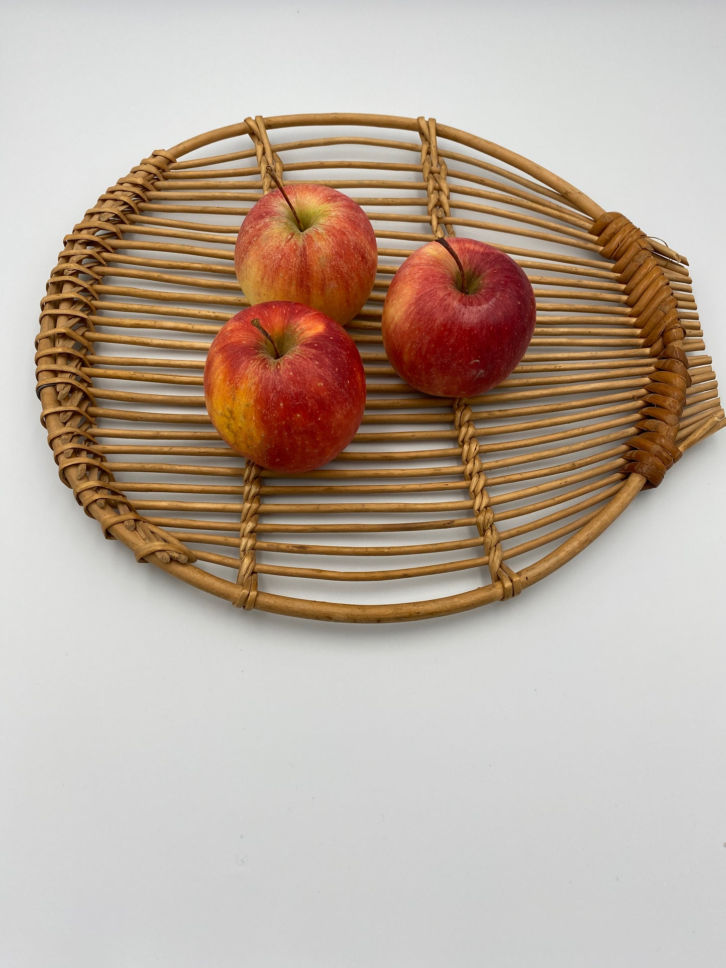 Corbeille à fruits en rotin, "Quatre Saisons" années 50