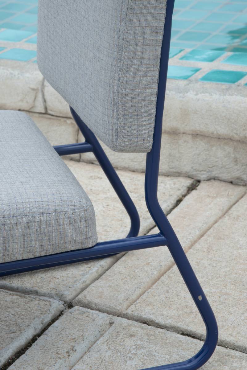 Tubular fireside chair from the 70s