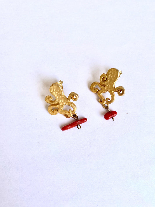 Boucles d'oreilles Poulpe