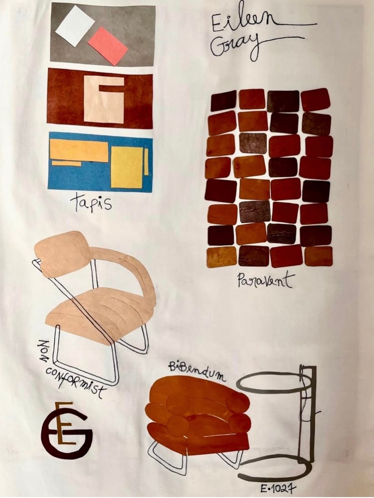 Collages Textiles E.1027