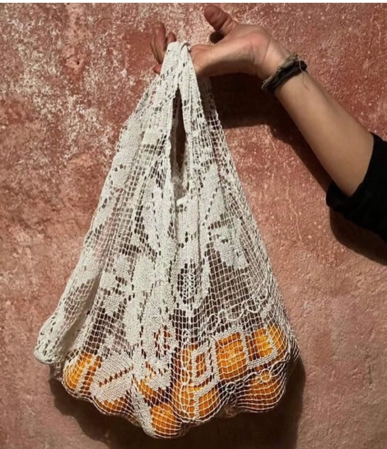 Sac à provisions coton ancien