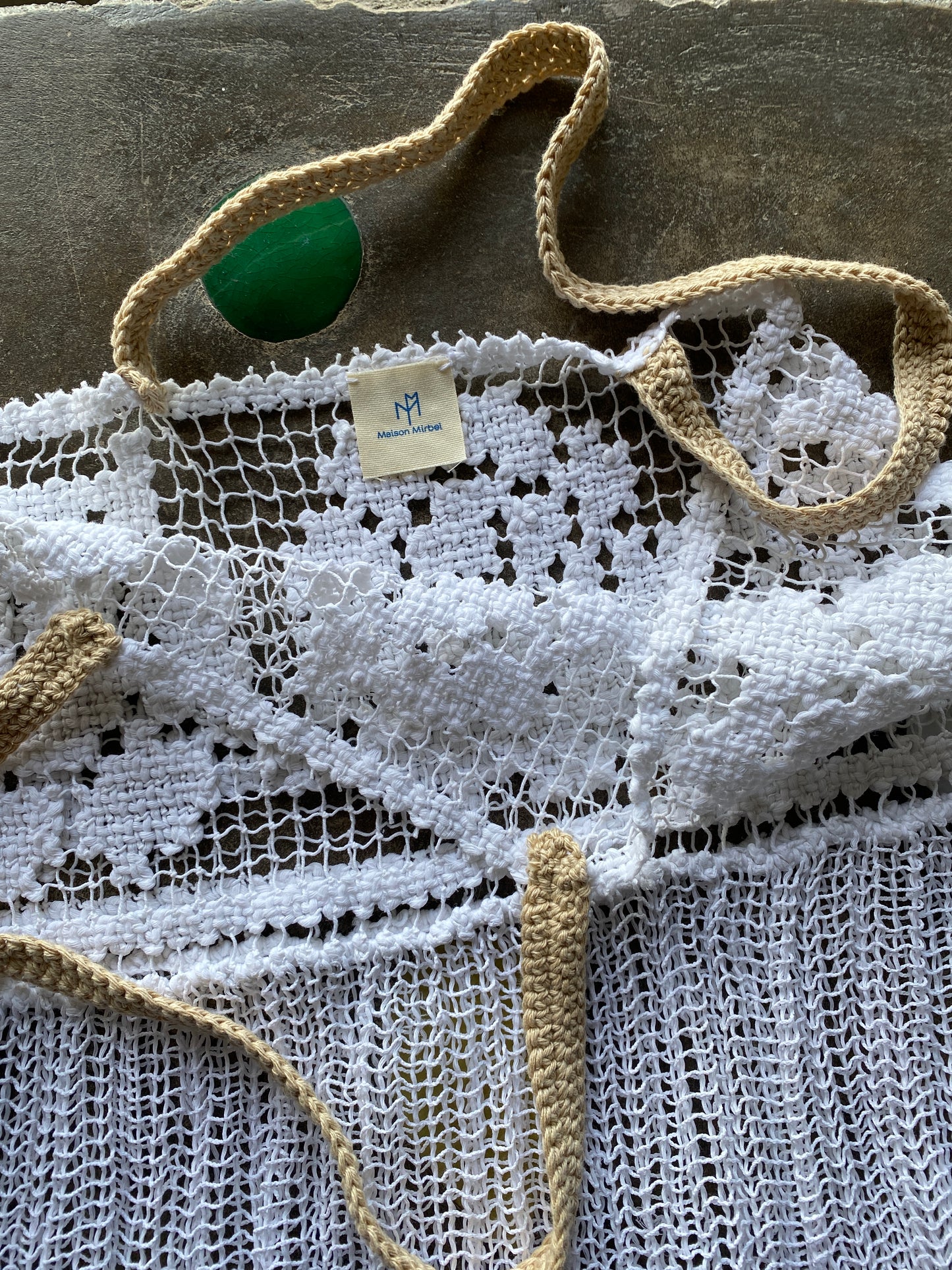 Sac à provisions coton ancien