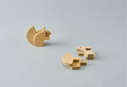 Animaux Puzzle japonais en bois et papier recyclé