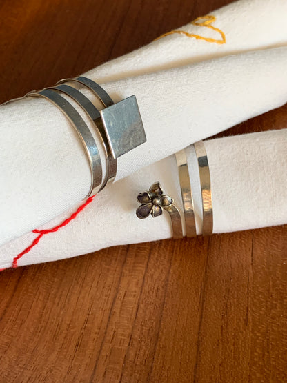 Ronds de serviettes en argent