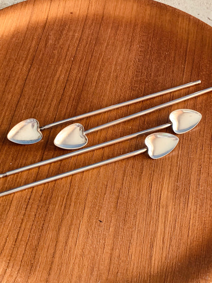 Cuillères en argent Coeur