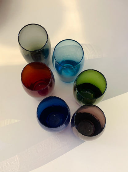 Ensemble de 6 verres colorés