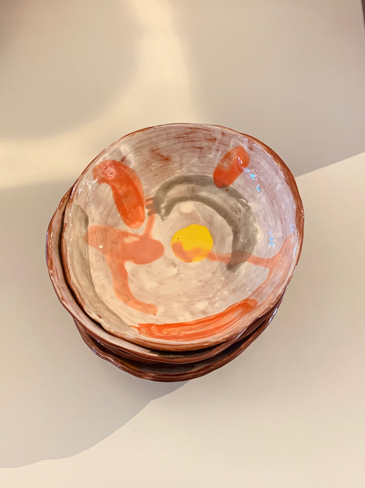 Assiettes creuses terre cuite