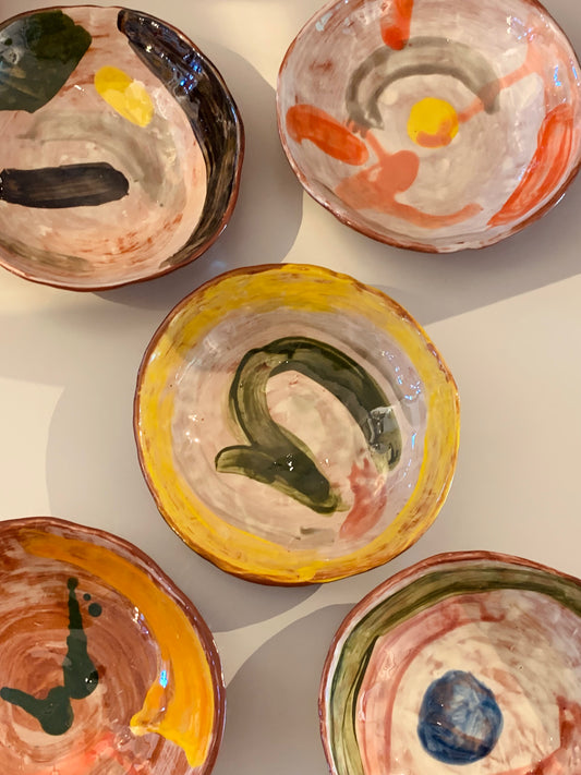 Assiettes creuses terre cuite