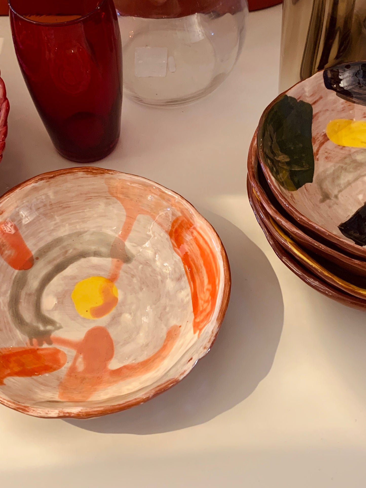 Assiettes creuses terre cuite