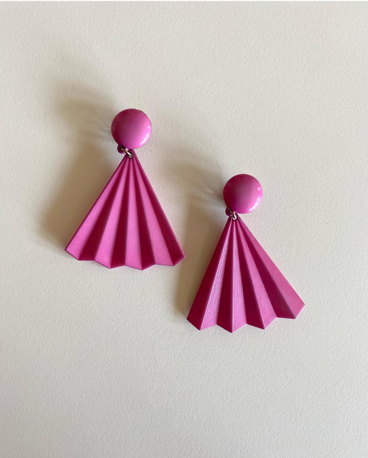 Clips éventail rose