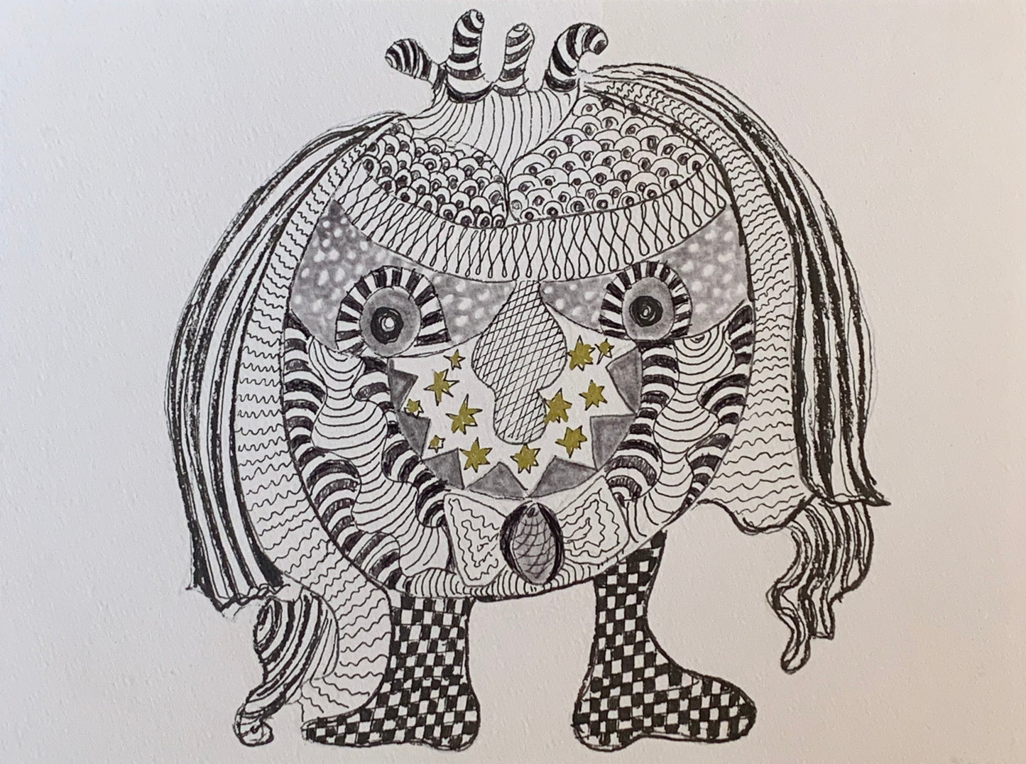 Dessin et collage Les Hurluberlus,