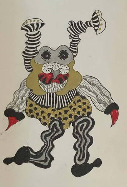 Dessin et collage Les Hurluberlus,