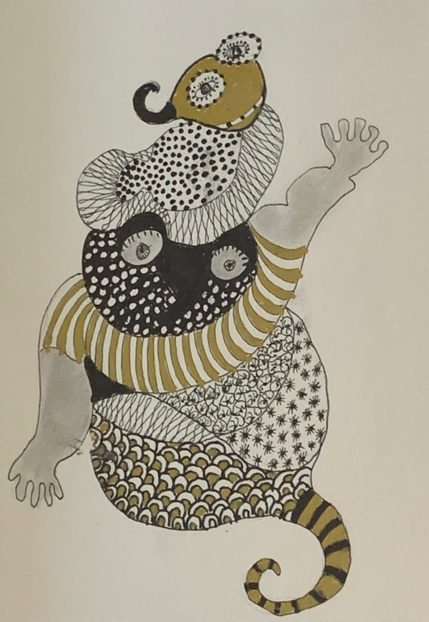 Dessin et collage Les Hurluberlus,