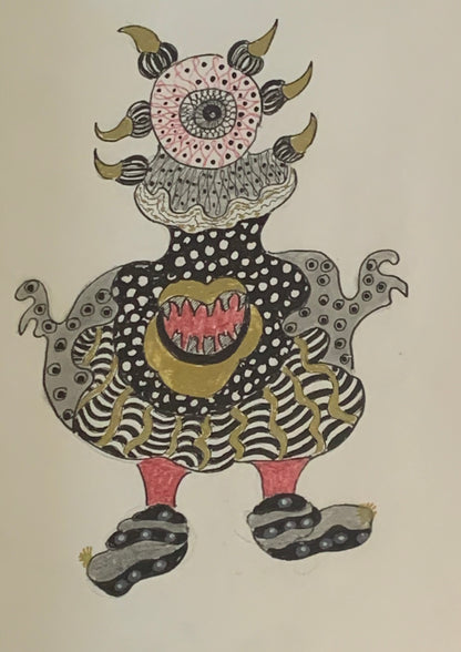 Dessin et collage Les Hurluberlus,