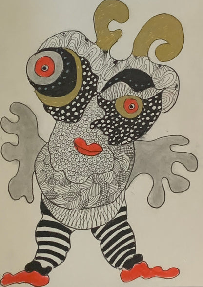 Dessin et collage Les Hurluberlus,