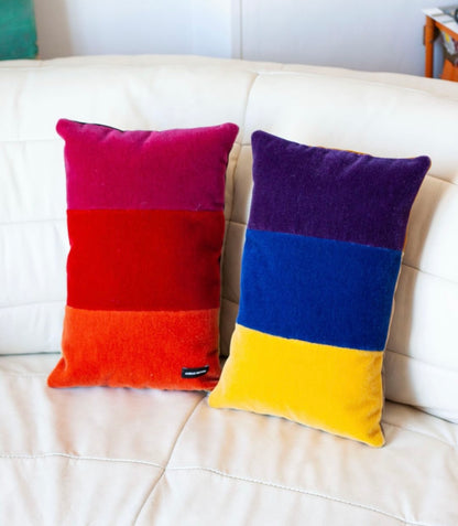 Coussins Velours multicolores