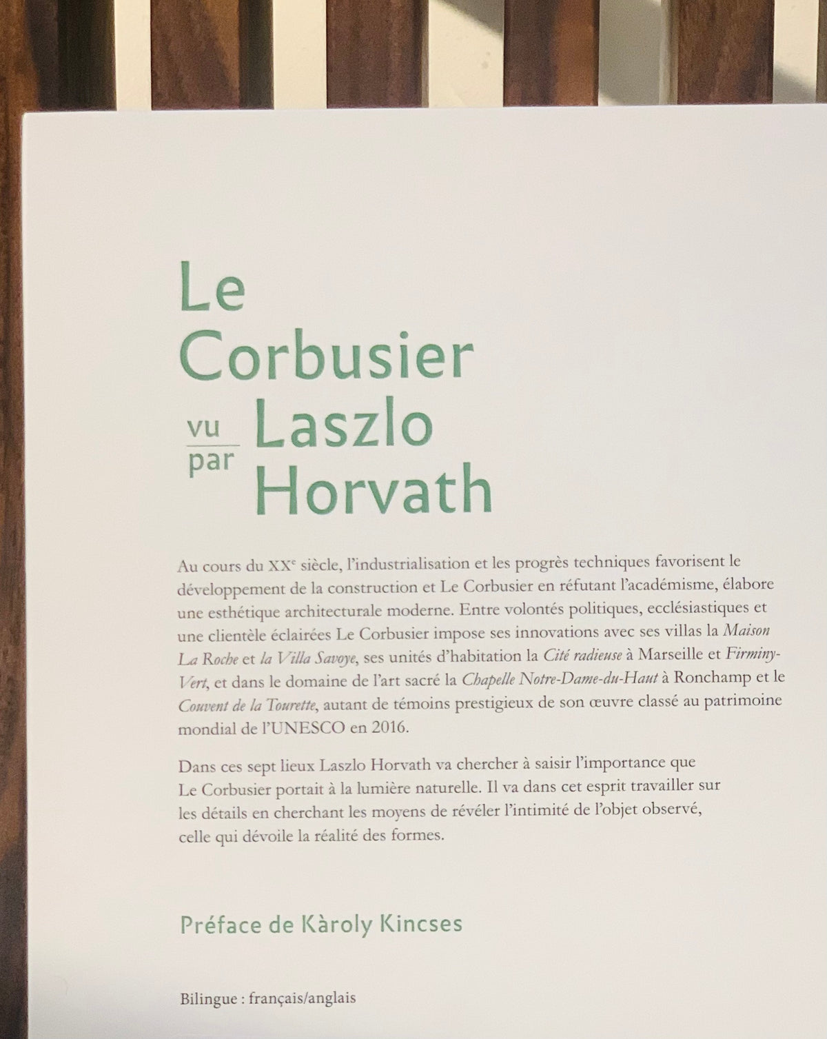 Le Corbusier vu par Laszlo Horvath - Editions Déclinaison