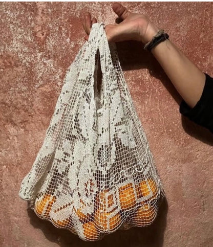 Sac à provisions coton ancien
