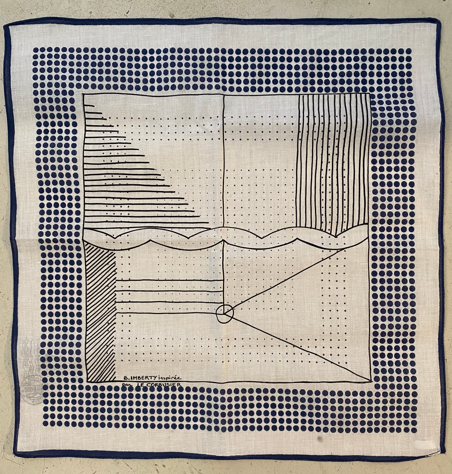 Mouchoir serigraphié Le Modulor