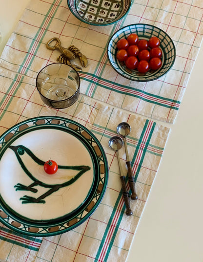 Sets de Table upcyclés / écru rayé