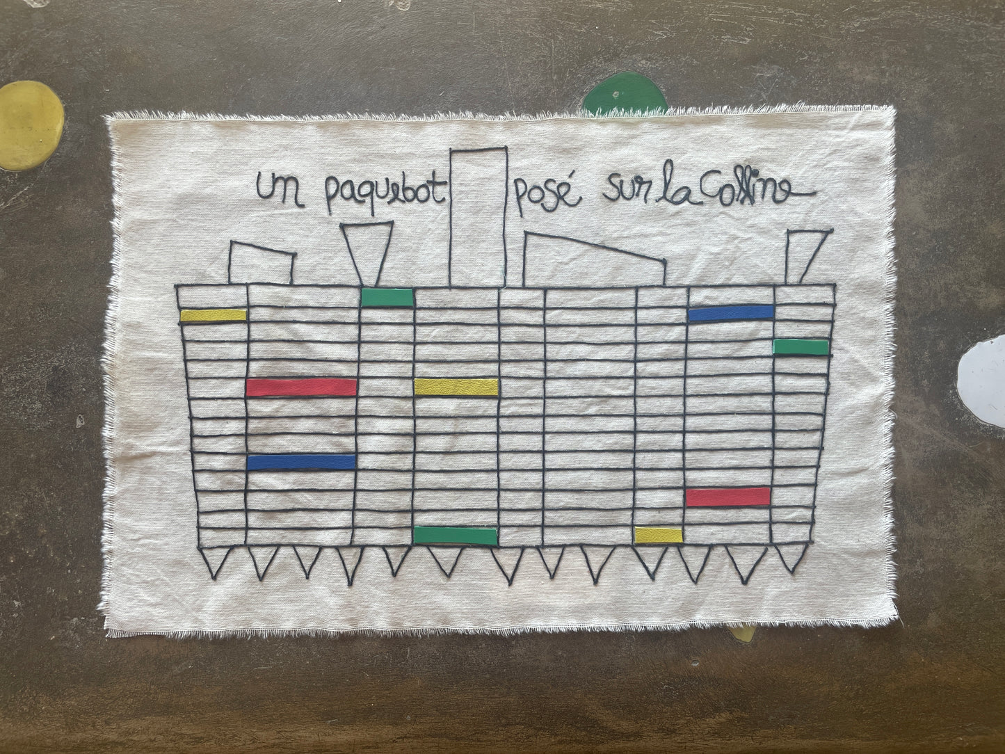 Collages textiles Le Corbusier