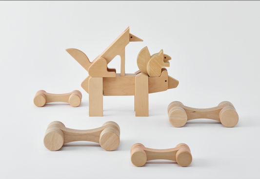 Animaux Puzzle japonais en bois et papier recyclé