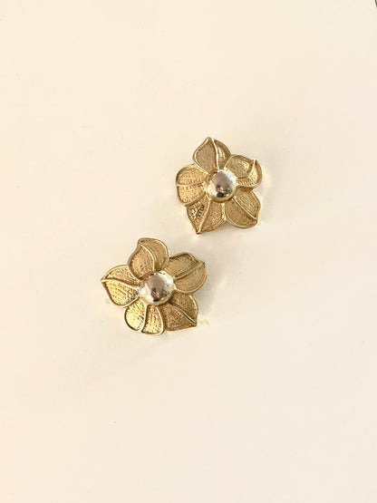 Clips Fleurs dorées