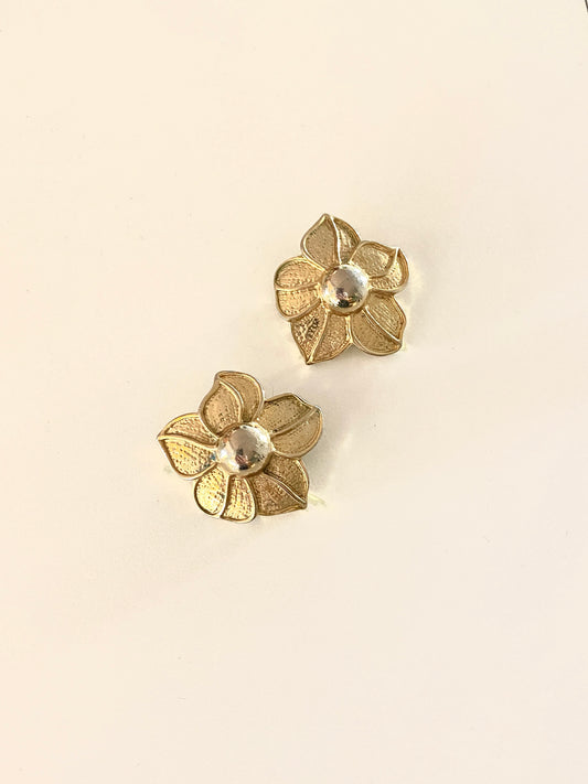 Clips Fleurs dorées
