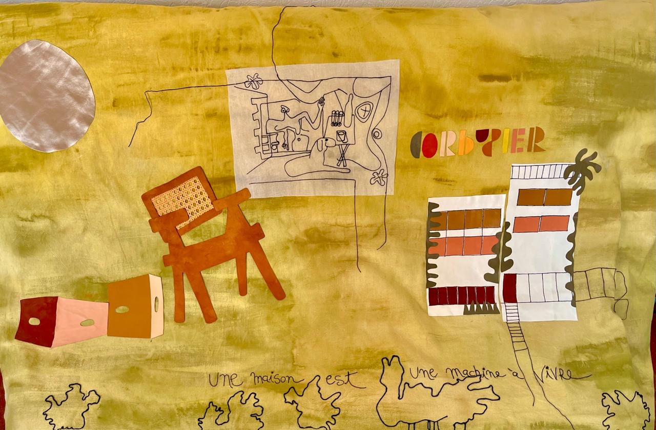 Collages textiles Le Corbusier