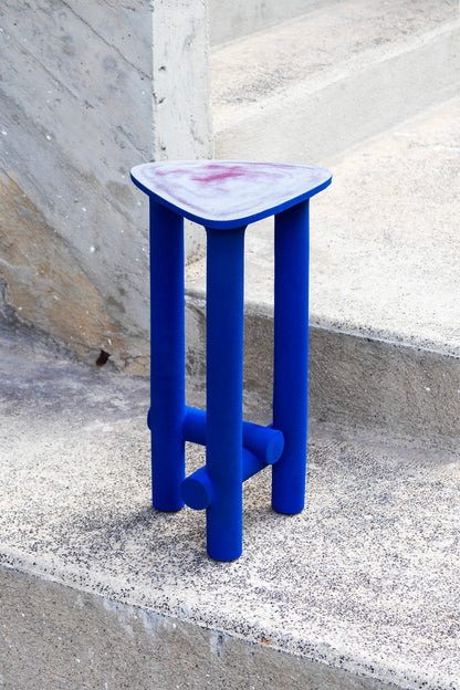 Table Pedestal Bleue