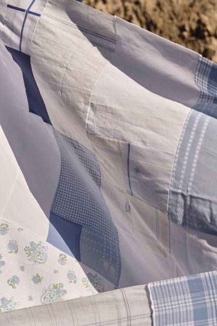 Cotton handkerchief patchwork curtain
