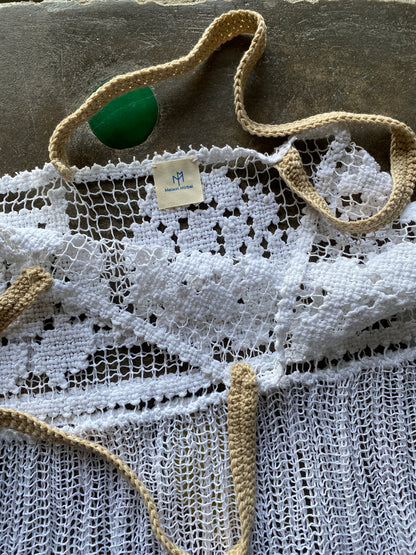 Sac à provisions coton ancien