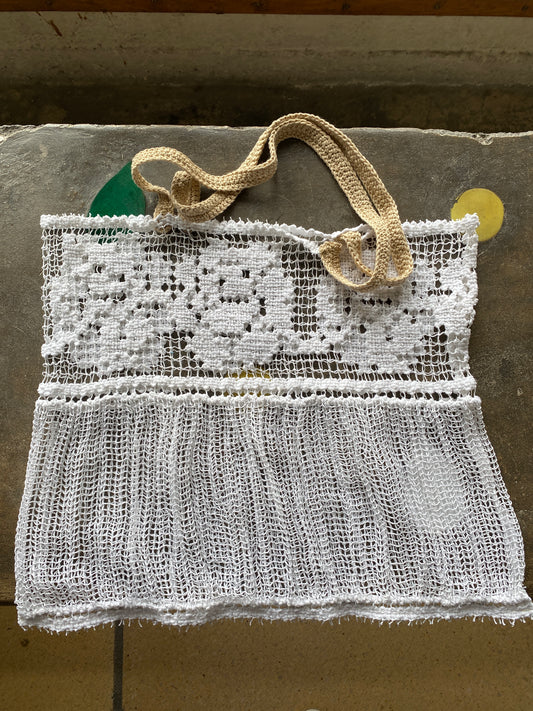 Sac à provisions coton ancien